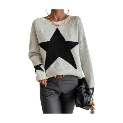 Sweater Women's Pullover Round Neck XINGX Thread Temperament Personality Sweater Sweater Women