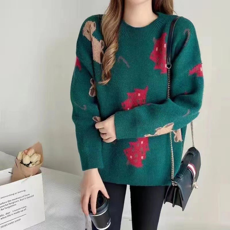 Christmas wear round neck pullovers