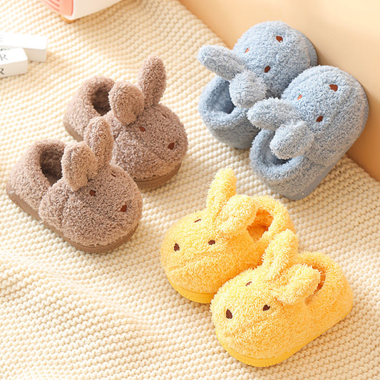 Winter Cute Cartoon Warm Baby Furry Cotton Shoes Bag Roots At Home