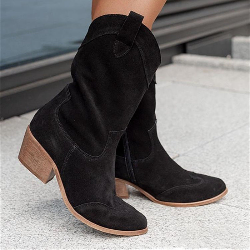 Low-top Mid Heel Boots