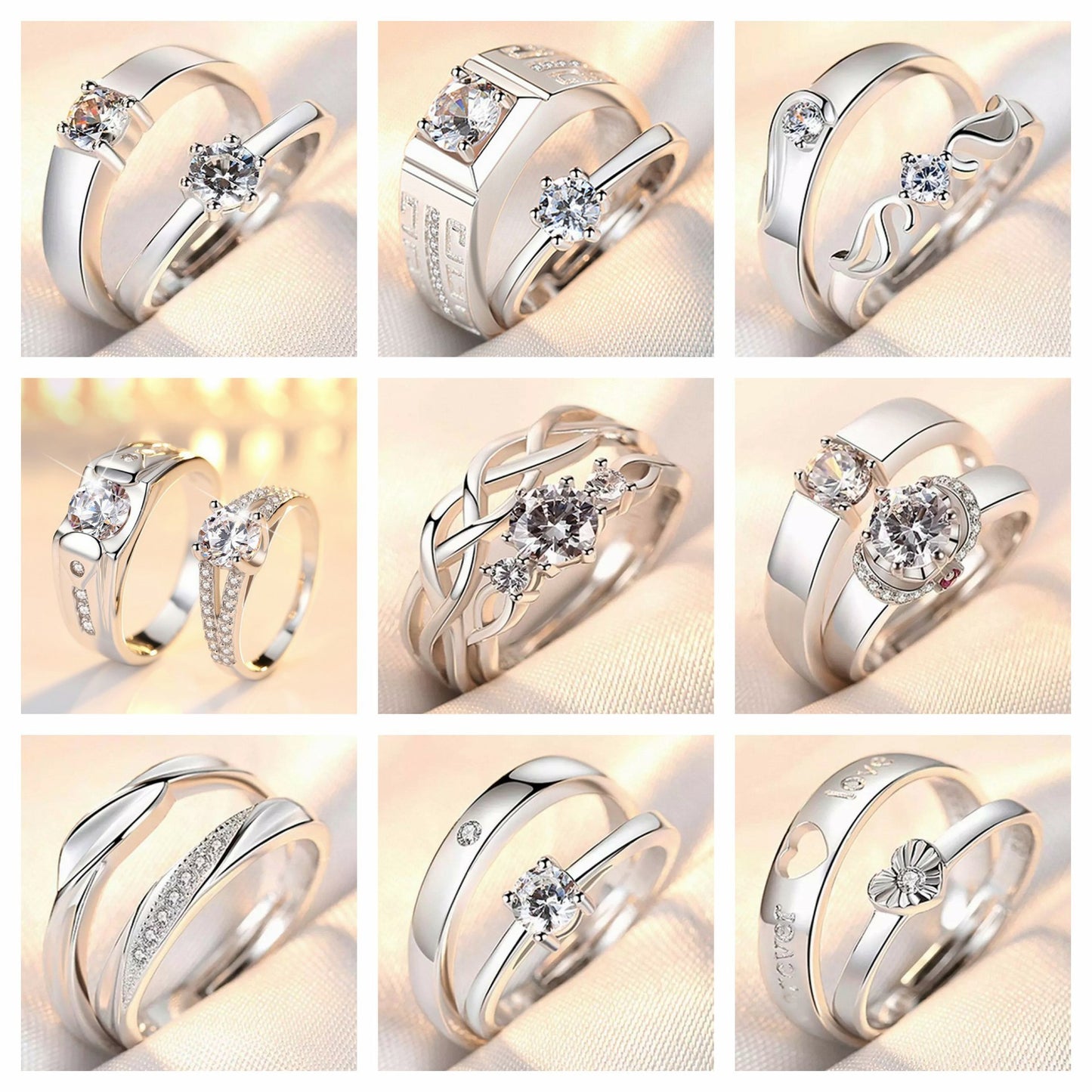 Couple Rings Zircon