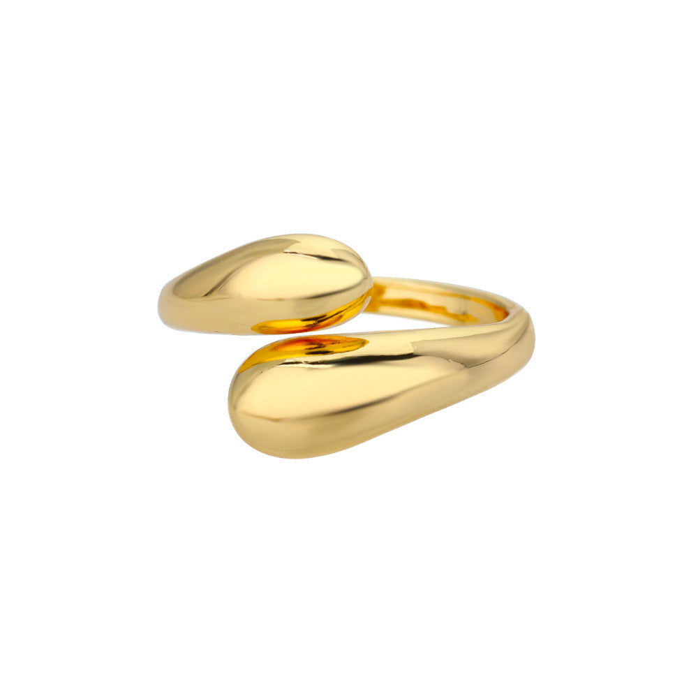 Golden Color Irregular Geometric Rings