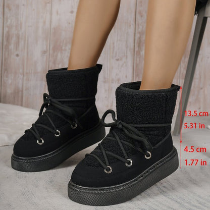 Cross Strap Snow Boots