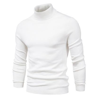 Solid Color Slim Turtleneck Sweaters