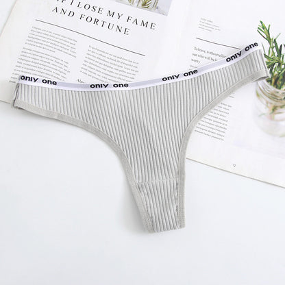 Cotton Low Waist Seamless Thongs