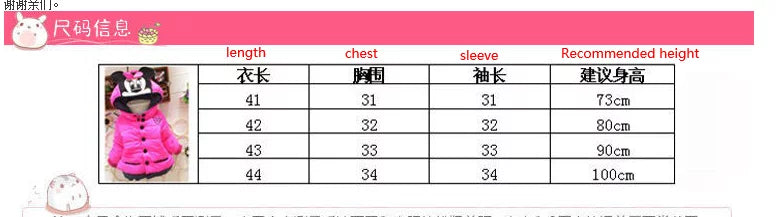 New Girls jackets fashion Minnie cartoon Clothing coats