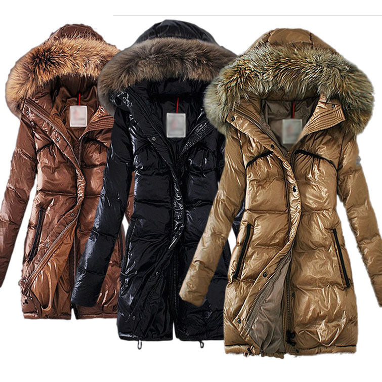 Fur Collar Thick Slim Down Padded Jackets