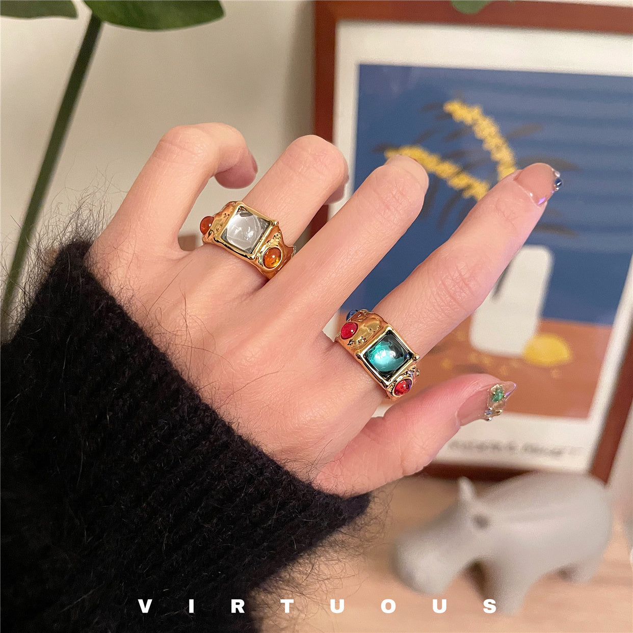 Colored Gemstone Rings