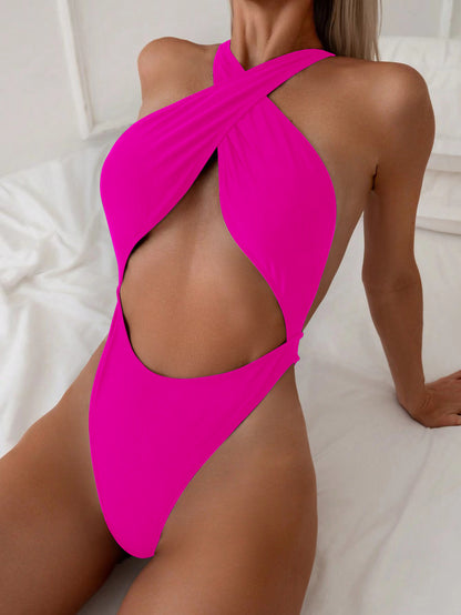 One-piece Bikini Hot Girl Neck Tight Women