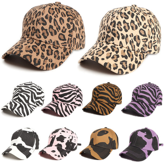 Animal Printed Curved Brim Baseball Caps