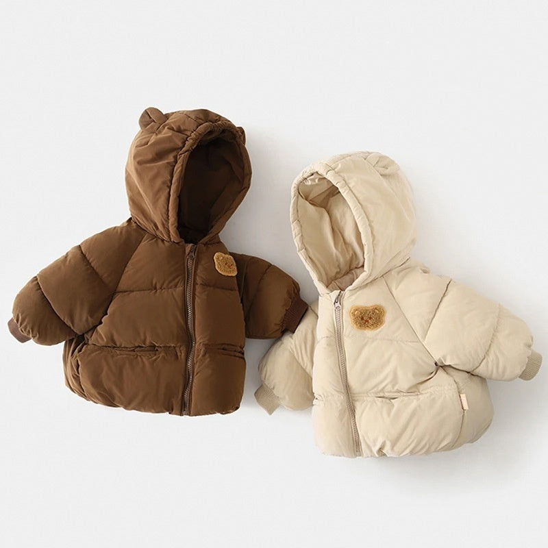 Winter Cotton-padded Jacket with Bear