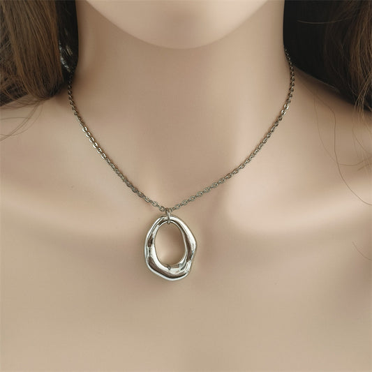 Fashion Simple Temperament Necklace Ccb Material Shaped Pendant