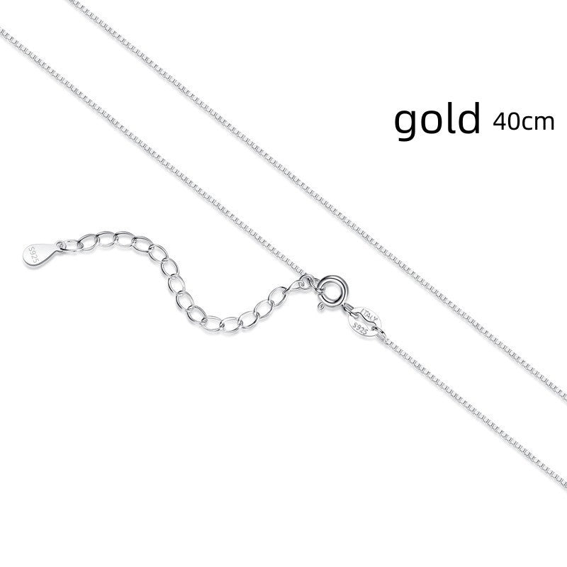 Box Chain Fine Silver Necklaces