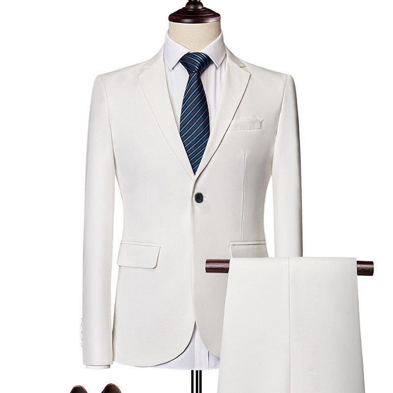 Suit Set Three-piece Set Slim-fit Korean Formal Wear