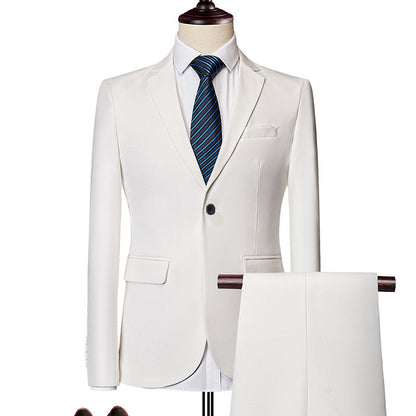 Suit Set Three-piece Set Slim-fit Korean Formal Wear