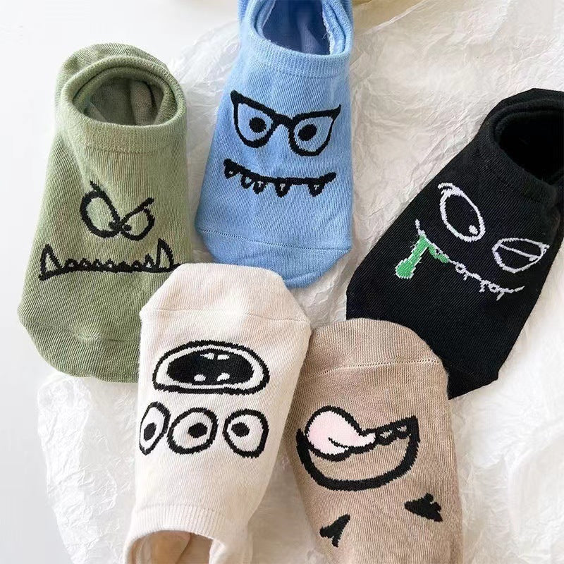 Summer Thin Cartoon Female Silicone Non-slip Socks