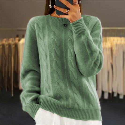 Retro Cable-knit Pullover Sweaters