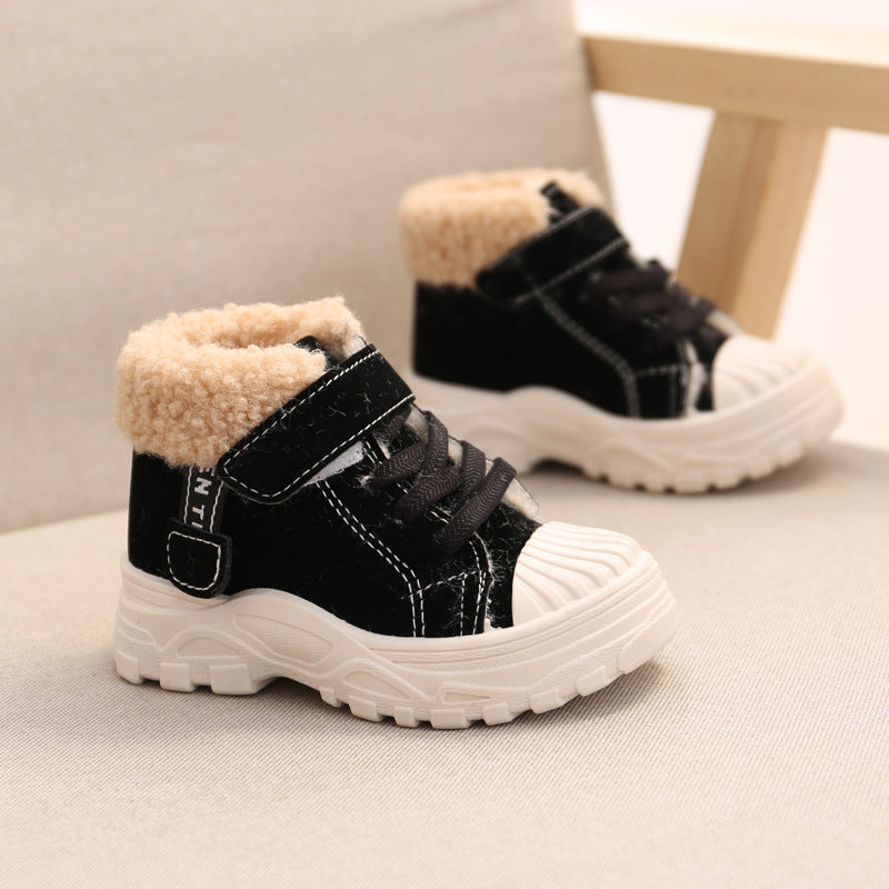 Fleece-lined Waterproof Short Boy's Boots