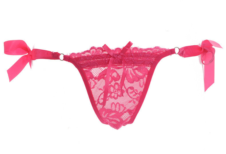 Ladies Knit Lace-up Thong Underwear Thongs