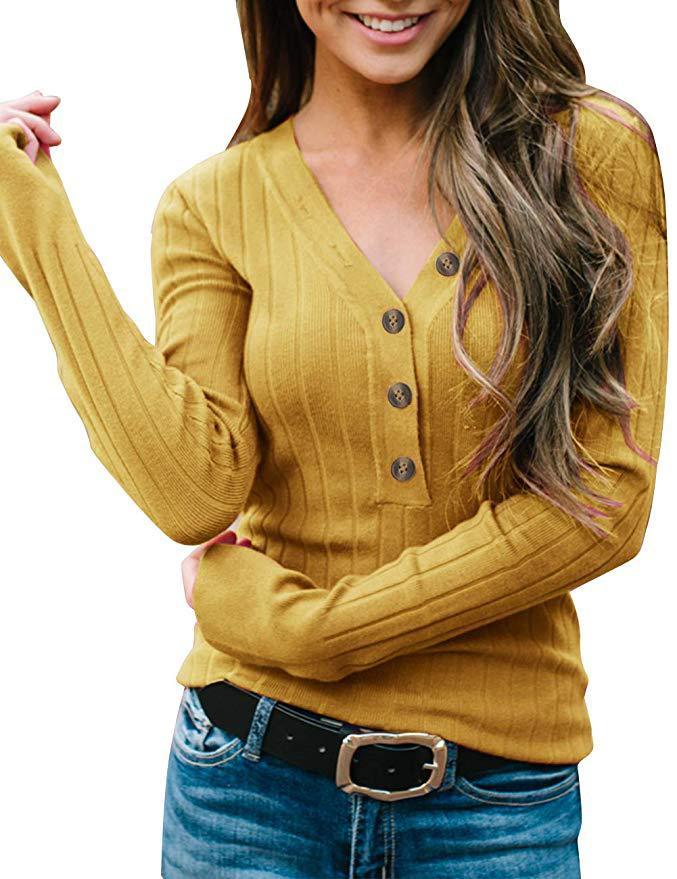 Solid Color Long-sleeved Sweaters