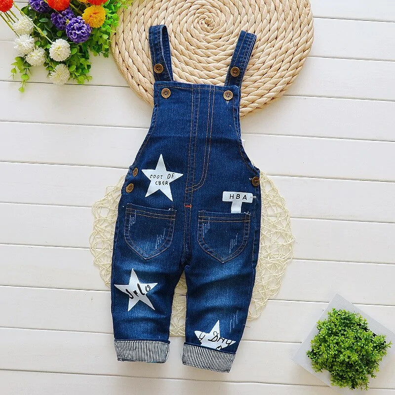 Toddler Boys' Denim Overalls Jeans Jumpsuit