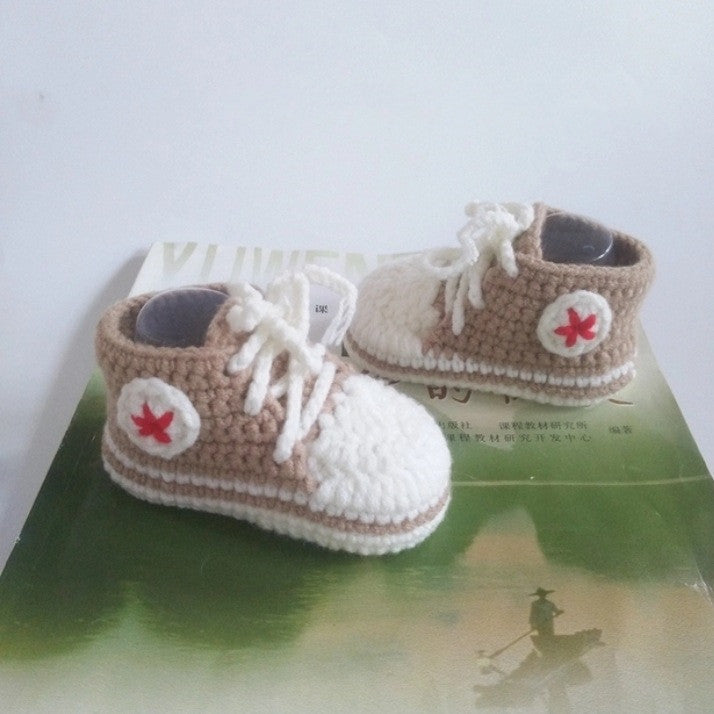 Hand-knitted Baby Infant Soft-soled Bootees