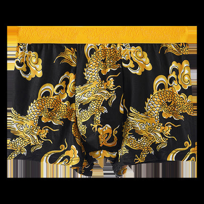 Gold Belt Dragon Print Underwear