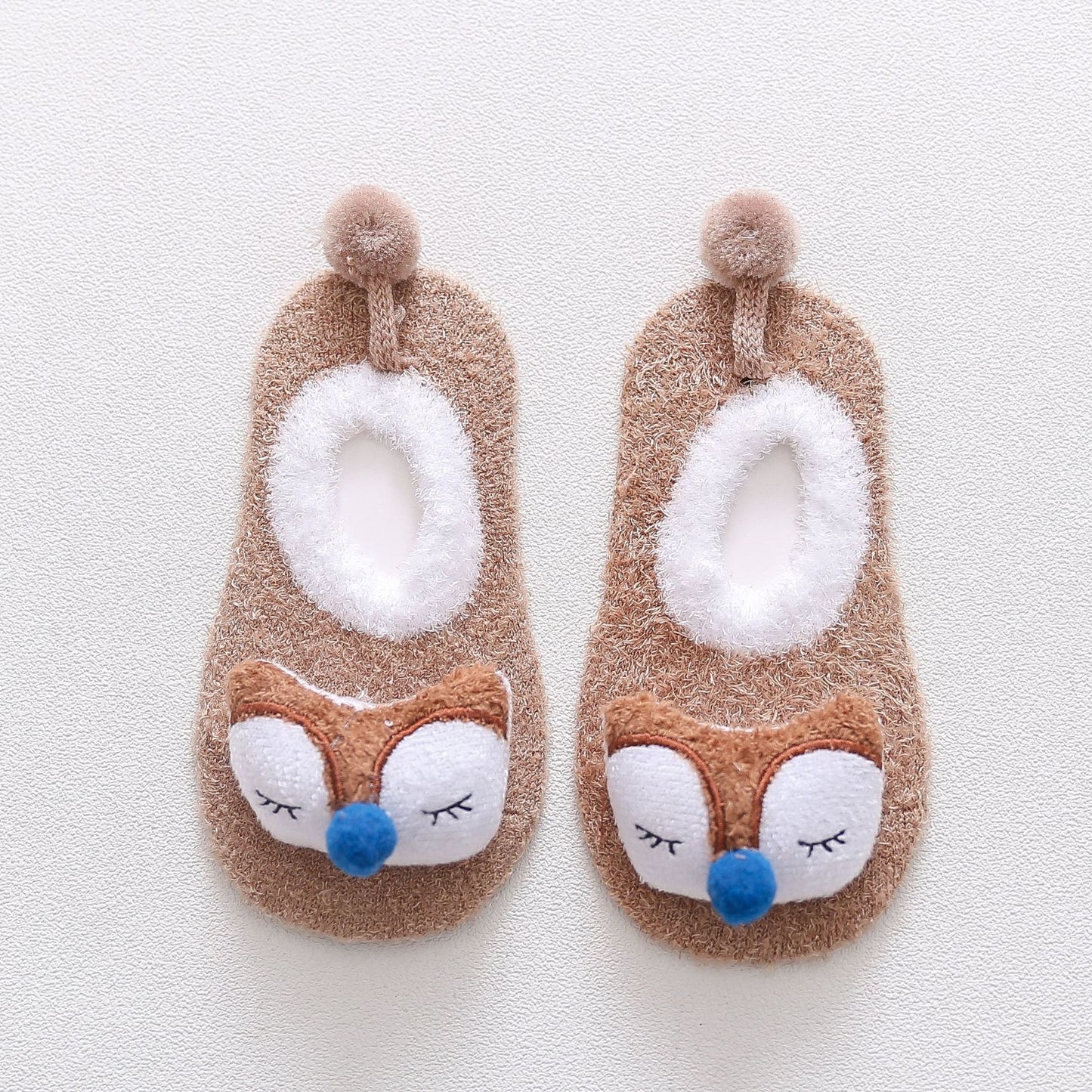 Spring And Autumn New Three-dimensional Cartoon Doll Non-slip Floor Socks Feather Yarn