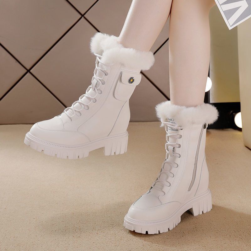 Snow Boots Non Slip Thick Bottom Fleece-lined