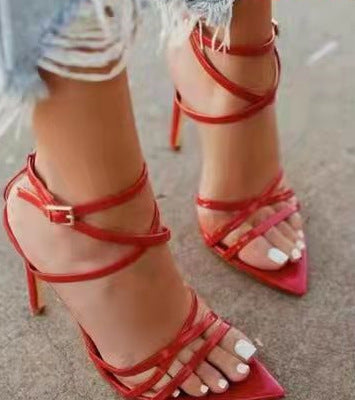 Roman Pointed Toe Open Toe Sandals