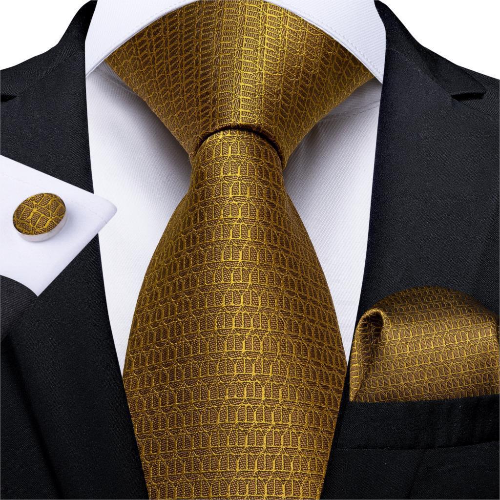 Neckties Luxury Black And Gold