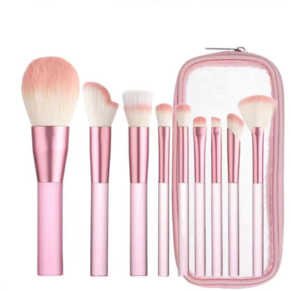 9-piece cosmetic brushes