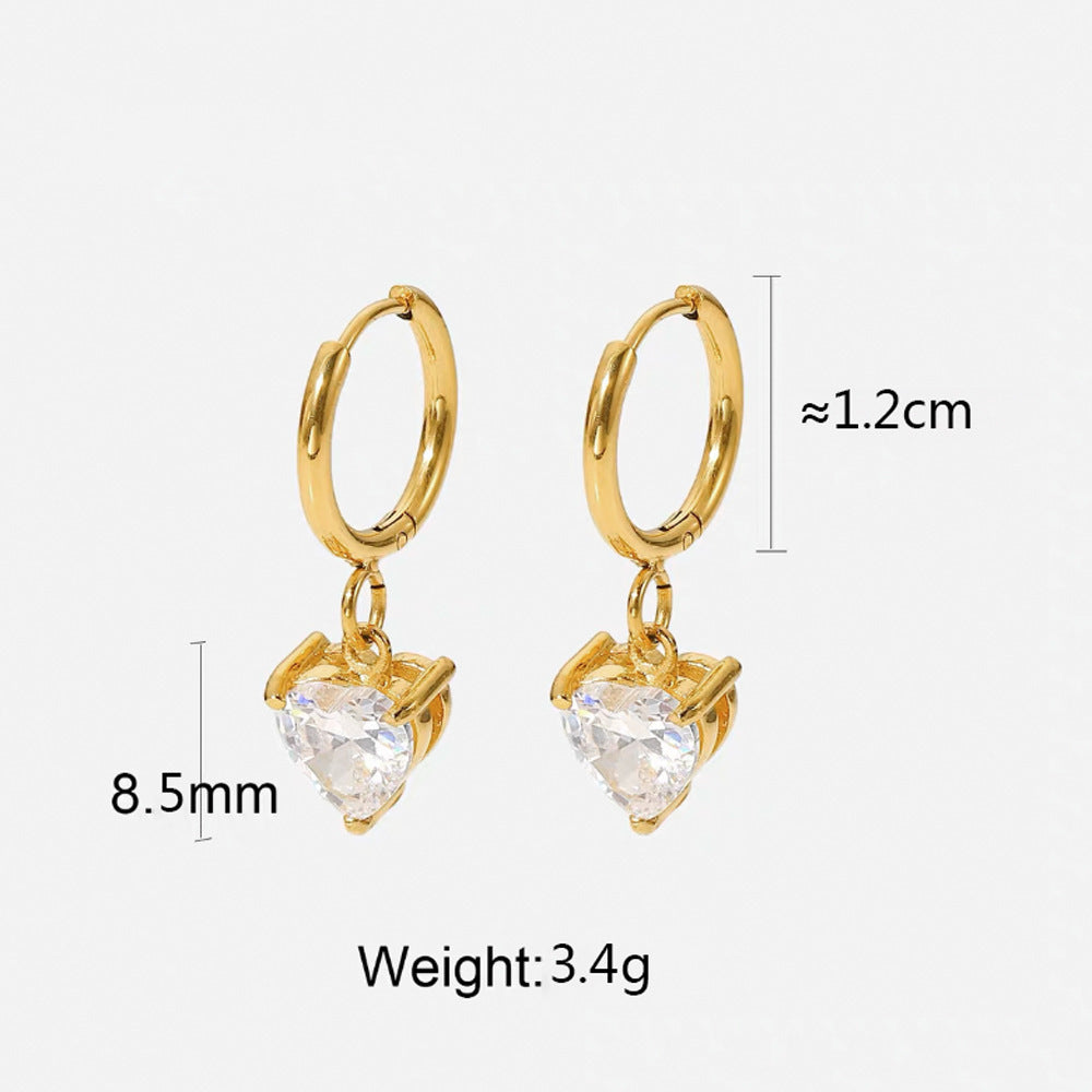 Love Design Zircon Earrings