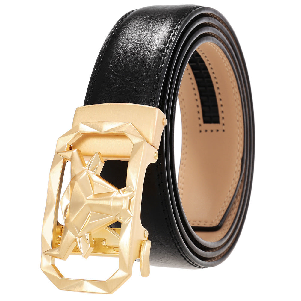 Leather Belt Alloy Automatic Buckle