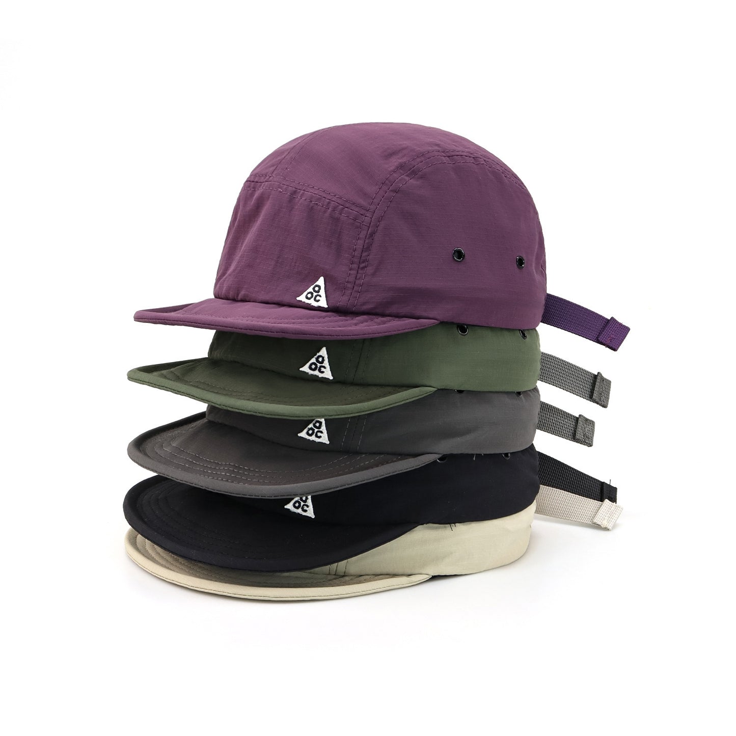 Short Brim Embroidered Peaked Caps