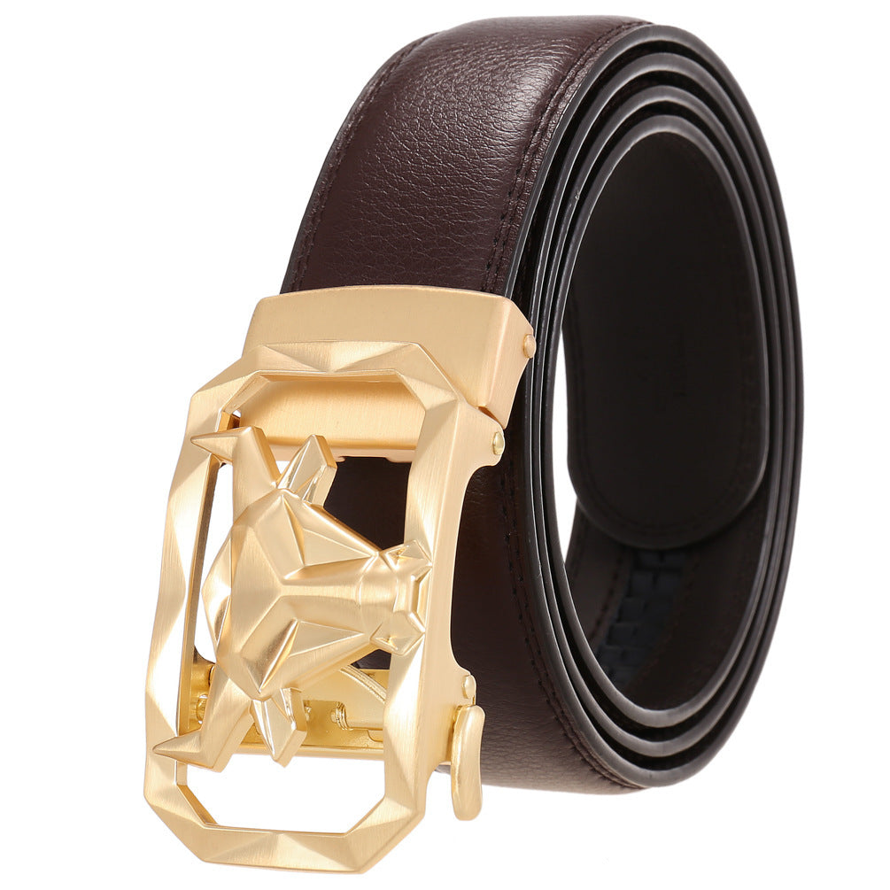 Leather Belt Alloy Automatic Buckle