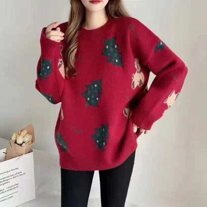 Christmas wear round neck pullovers