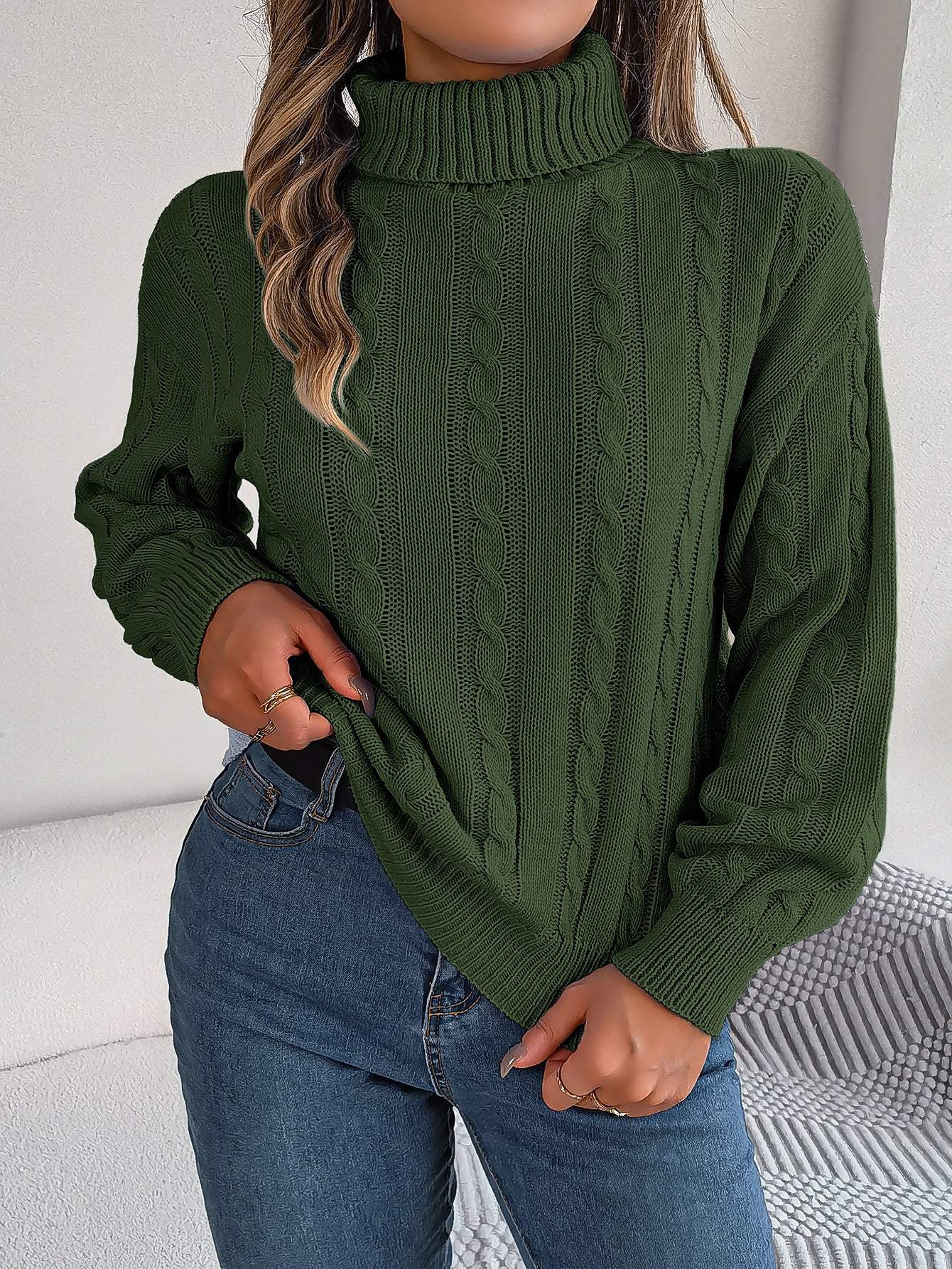 Casual Long Sleeve Turtleneck Sweaters