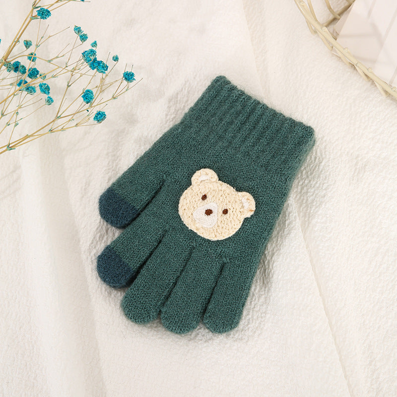 Five Finger Knitting Wool Gloves