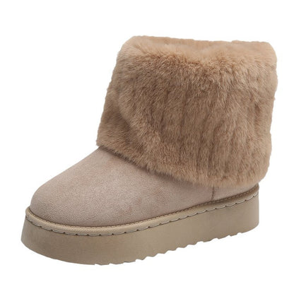 Thick-soled Plush Snow Boots Winter Warm