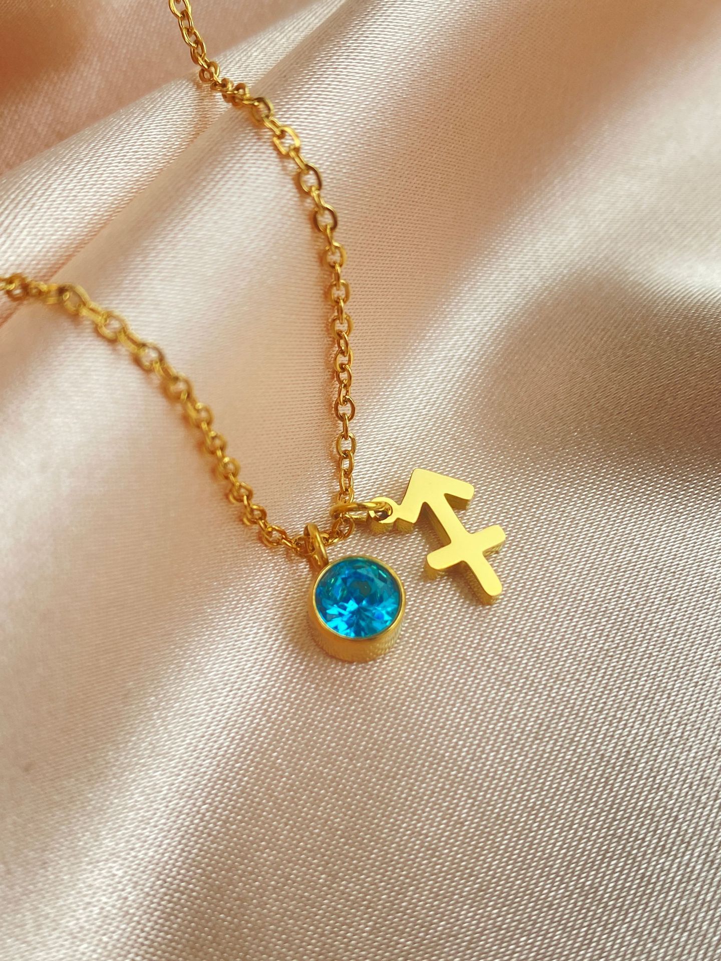 Twelve Constellations Clavicle Chain Necklaces