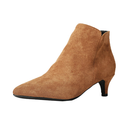 Suede Stiletto Heel Ankle Boots