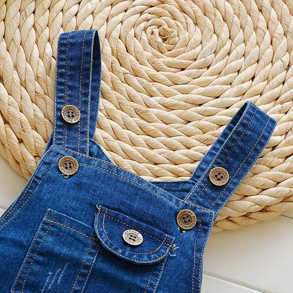 Toddler Boys' Denim Overalls Jeans Jumpsuit