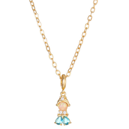 Fairy Princess Necklace Women's Fashion Colorful Zircon