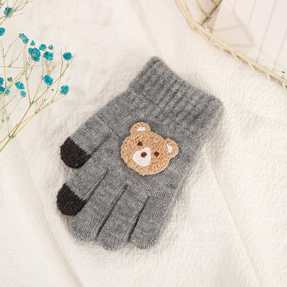 Five Finger Knitting Wool Gloves