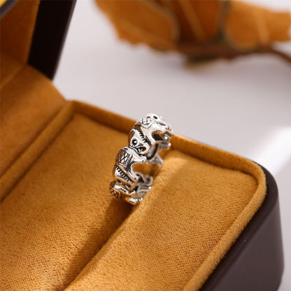 Minimalism Retro Personality Baby Elephant Open Ring