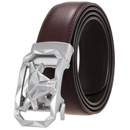 Leather Belt Alloy Automatic Buckle