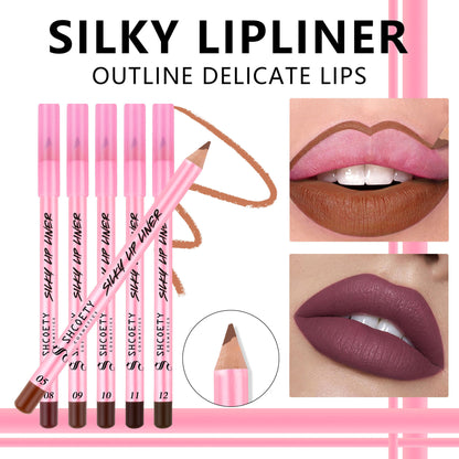 12 Color Matte Lipstick Lip Liner Set