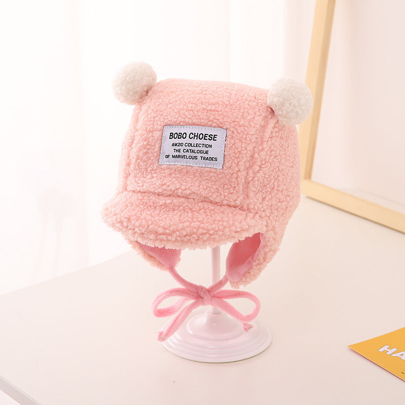 Baby Cute Lamb Velvet Children's Lei Feng Hat