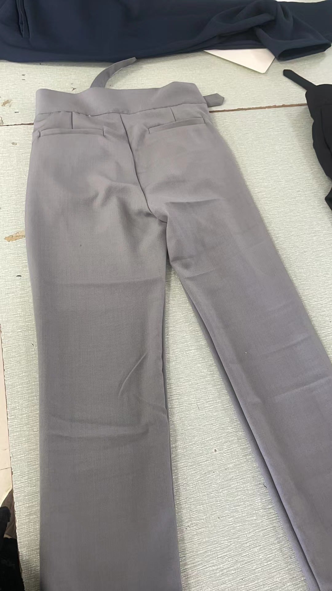 Skinny Casual Belt Design Suit Pants